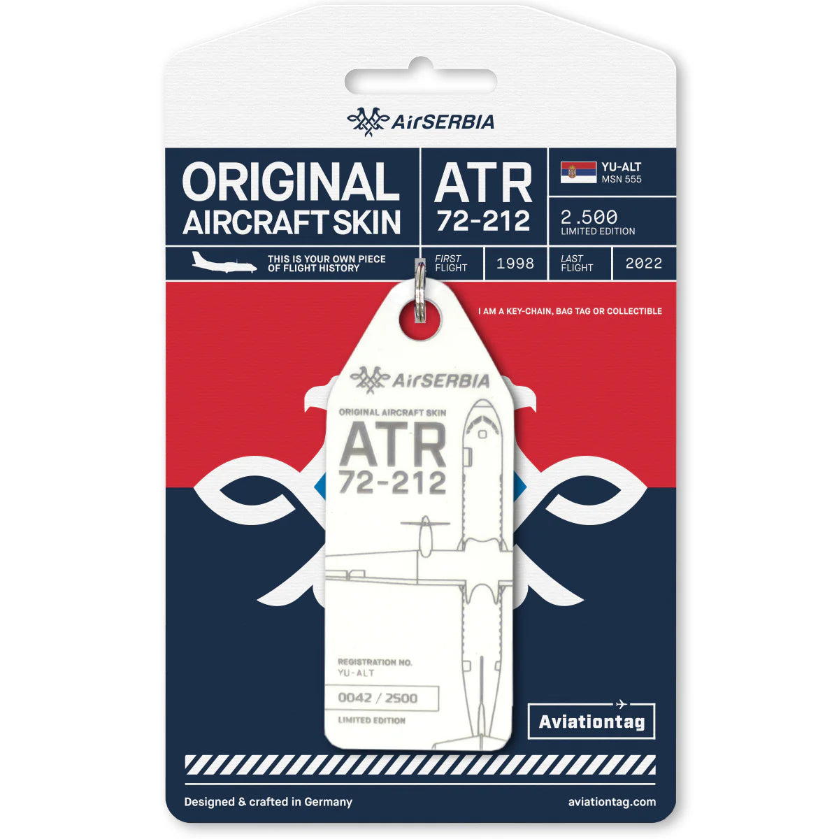 Ключодържател Air Serbia ATR 72 - YU-ALT