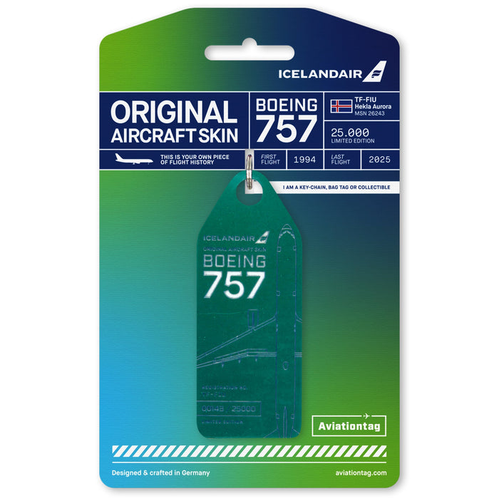 Ключодържател Icelandair Aviationtag Boeing 757 - TF-FIU
