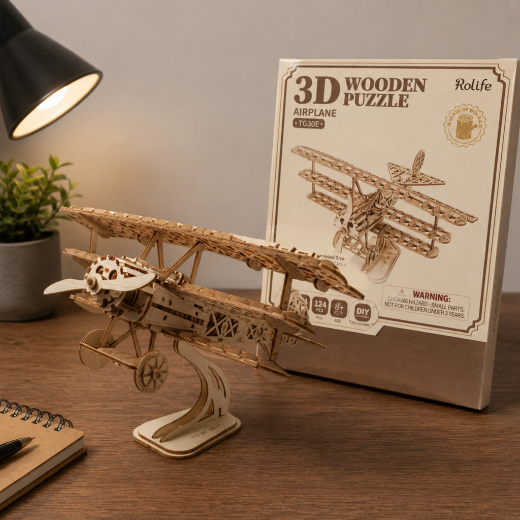 Дървен 3D пъзел | Триплан